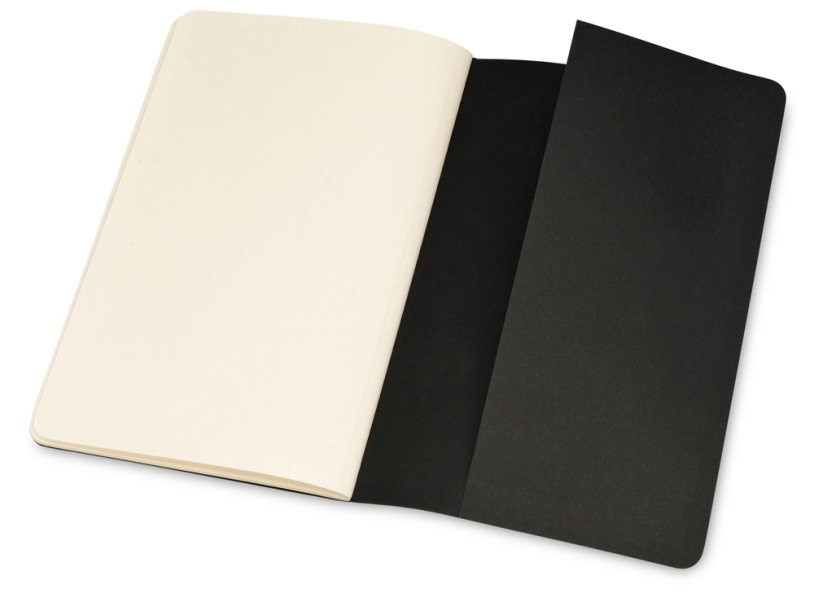 Записная книжка Moleskine Cahier (нелинованный, 1 шт.), Large (13х21см), черный (Изображение 4)