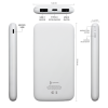 Внешний аккумулятор Bplanner Power 2 ST, софт-тач, 10000 mAh (Белый) (Изображение 4)