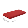 Внешний аккумулятор Bplanner Power 2 ST, софт-тач, 10000 mAh (Красный) (Изображение 3)