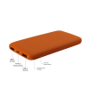 Внешний аккумулятор Bplanner Power 2 ST, софт-тач, 10000 mAh (Оранжевый) (Изображение 3)
