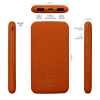 Внешний аккумулятор Bplanner Power 2 ST, софт-тач, 10000 mAh (Оранжевый) (Изображение 4)