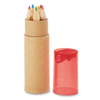 6 цветных карандашей (прозрачно-красный) (Изображение 1)