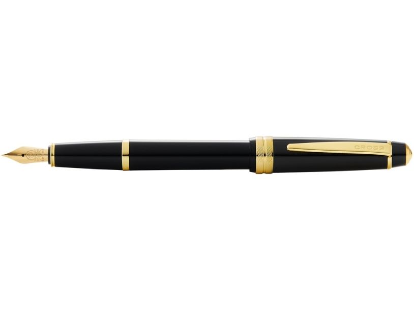 Перьевая ручка Cross Bailey Ligh Polished Black Resin and Gold Tone, перо F (Изображение 2)