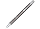 Ручка металлическая шариковая Moneta с анодированным покрытием (серый) черный