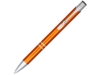 Ручка металлическая шариковая Moneta с анодированным покрытием (оранжевый) черный (Изображение 1)