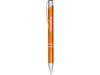 Ручка металлическая шариковая Moneta с анодированным покрытием (оранжевый) черный (Изображение 3)