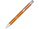 Ручка металлическая шариковая Moneta с анодированным покрытием (оранжевый) черный