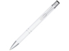 Ручка металлическая шариковая Moneta с анодированным покрытием (белый) черный (Изображение 1)