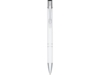 Ручка металлическая шариковая Moneta с анодированным покрытием (белый) черный (Изображение 2)