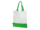Сумка-шоппер двухцветная Reviver из нетканого переработанного материала RPET (зеленый) 