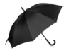 Зонт-трость Reviver  с куполом из переработанного пластика (черный)  (Изображение 1)