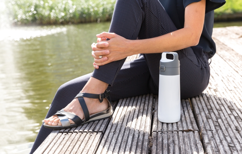 Герметичная вакуумная бутылка для воды Hydrate, белый (Изображение 5)