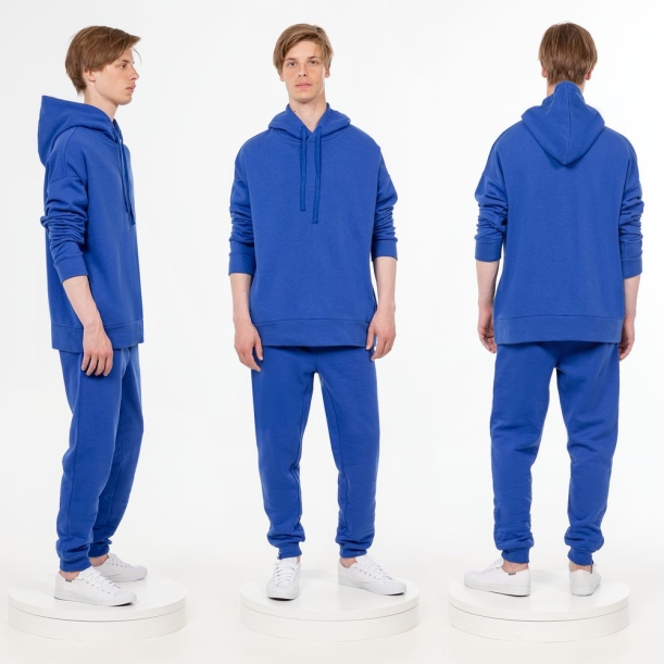 Худи унисекс H2, синее, размер XL/XXL (Изображение 5)