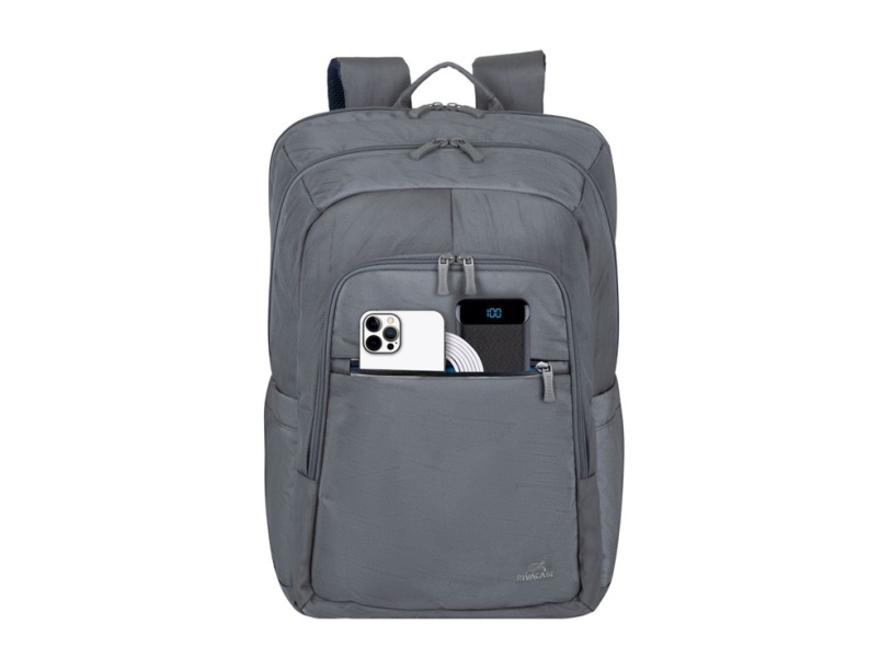 RIVACASE 7569 grey ECO рюкзак для ноутбука 17.3 / 6 (Изображение 8)