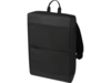 Рюкзак Rise для ноутбука с диагональю экрана 15,6 дюйма, изготовленный из переработанных материалов согласно стандарту GRS - сплошной черный (Изображение 1)