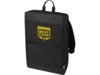 Рюкзак Rise для ноутбука с диагональю экрана 15,6 дюйма, изготовленный из переработанных материалов согласно стандарту GRS - сплошной черный (Изображение 6)