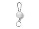 Брелок для ключей DOKI с карабином и выдвижным кольцом (белый) 