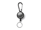 Брелок для ключей DOKI с карабином и выдвижным кольцом (черный) 