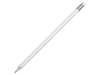 Шестигранный карандаш с ластиком Presto (белый)  (Изображение 1)