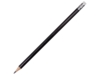 Шестигранный карандаш с ластиком Presto (черный)  (Изображение 1)