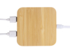 USB-хаб с беспроводной зарядкой из бамбука Plato (Изображение 9)