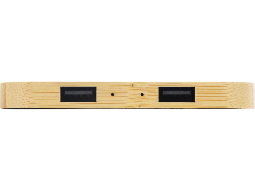 USB-хаб с беспроводной зарядкой из бамбука Plato (Изображение 6)