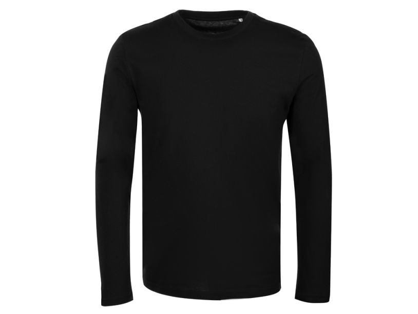 Футболка с длинным рукавом Porto мужская (черный) 2XL (Изображение 7)