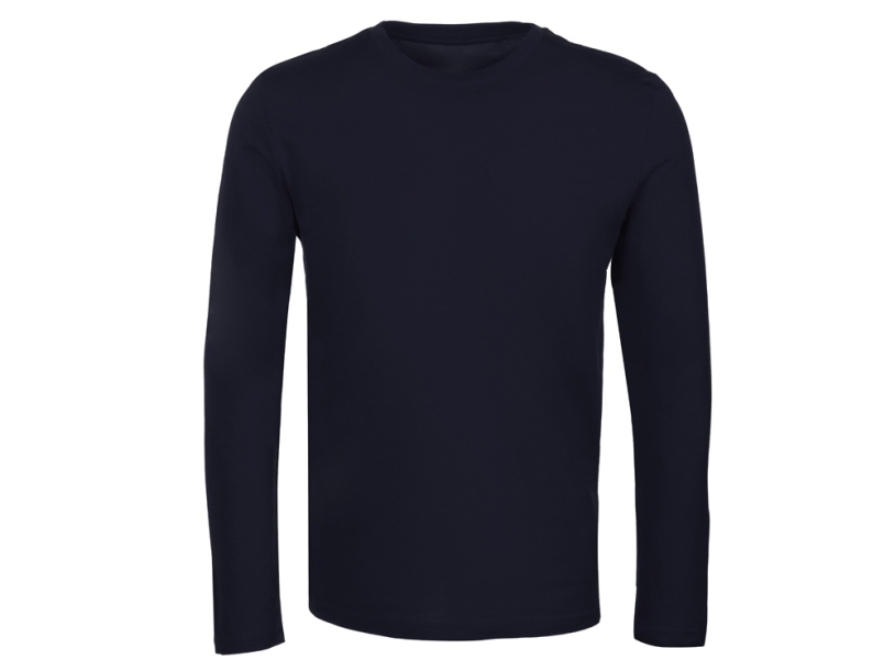Футболка с длинным рукавом Porto мужская (темно-синий) XL (Изображение 6)