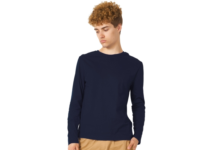Футболка с длинным рукавом Porto мужская (темно-синий) 4XL (Изображение 1)