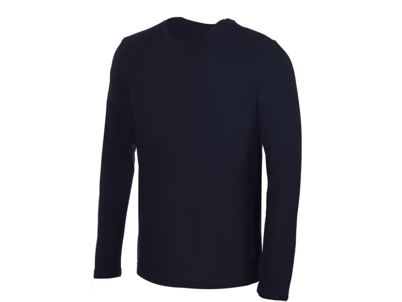 Футболка с длинным рукавом Porto мужская (темно-синий) 4XL (Изображение 4)