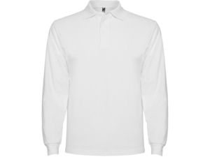 Рубашка поло Estrella детская с длинным рукавом (белый) 9-10