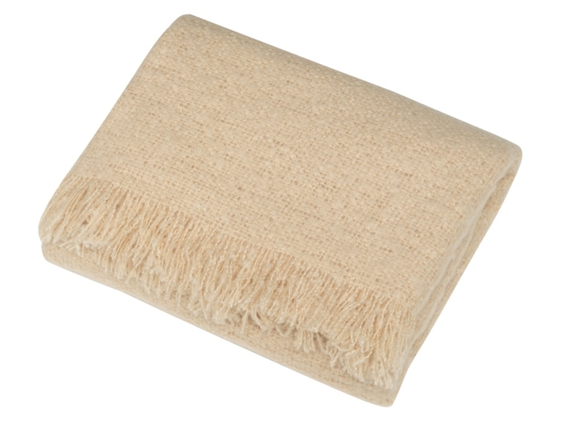 Плед акриловый Mohair, бежевый (Изображение 2)