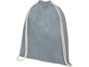 Рюкзак со шнурком Tenes из хлопка 140 г/м² (серый)  (Изображение 1)