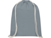 Рюкзак со шнурком Tenes из хлопка 140 г/м² (серый)  (Изображение 2)
