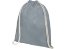 Рюкзак со шнурком Tenes из хлопка 140 г/м² (серый) 