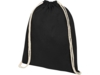 Рюкзак со шнурком Tenes из хлопка 140 г/м² (черный)  (Изображение 1)