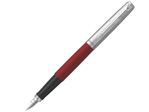 Ручка перьевая Parker Jotter, F (красный/серебристый) 