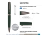 Ручка металлическая шариковая Sorento (зеленый)  (Изображение 3)