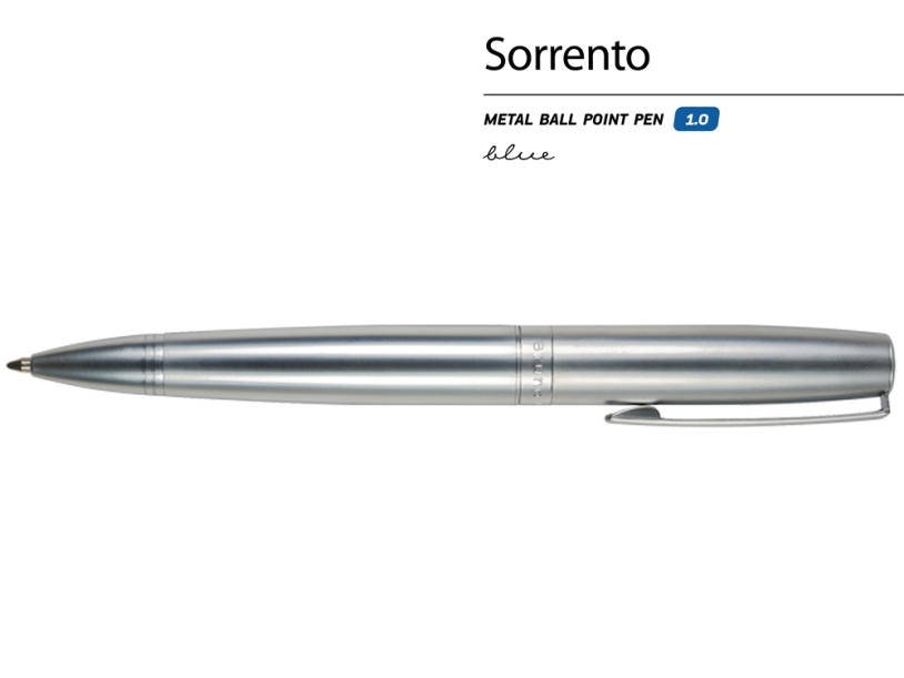Ручка металлическая шариковая Sorento (серебристый)  (Изображение 2)