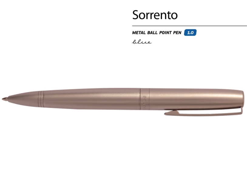 Ручка металлическая шариковая Sorento (шампань)  (Изображение 2)