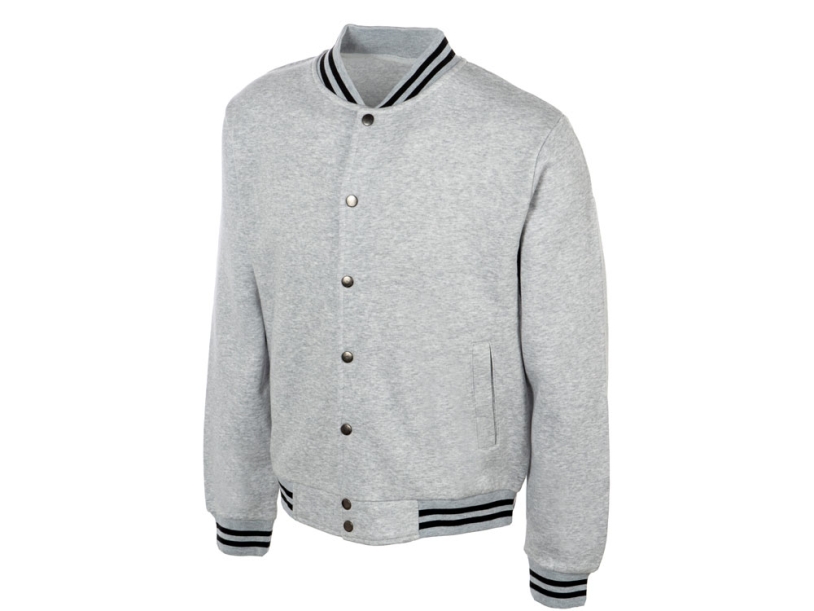 Бомбер Oxford, унисекс (серый меланж) 3XL (Изображение 7)