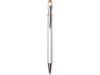 Ручка-стилус металлическая шариковая Sway Monochrome с цветным зеркальным слоем (серебристый/оранжевый)  (Изображение 2)