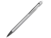 Ручка-стилус металлическая шариковая Sway Monochrome с цветным зеркальным слоем (серебристый/белый)  (Изображение 1)