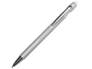 Ручка-стилус металлическая шариковая Sway Monochrome с цветным зеркальным слоем (серебристый/белый) 