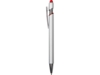 Ручка-стилус металлическая шариковая Sway Monochrome с цветным зеркальным слоем (серебристый/красный)  (Изображение 3)