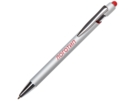 Ручка-стилус металлическая шариковая Sway Monochrome с цветным зеркальным слоем (серебристый/красный) 