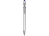 Ручка-стилус металлическая шариковая Sway Monochrome с цветным зеркальным слоем (серебристый/темно-синий)  (Изображение 2)