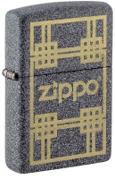 Зажигалка ZIPPO с покрытием Iron Stone, латунь/сталь, серая, матовая, 38x13x57 мм