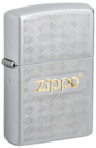 Зажигалка ZIPPO с покрытием Satin Chrome, латунь/сталь, серебристая, 38x13x57 мм