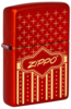 Зажигалка ZIPPO с покрытием Metallic Red, латунь/сталь, красная, 38x13x57 мм (Изображение 1)